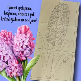 3 kooperativní obrazy na motivy jarních květin. Mišákova třída