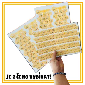 Abeceda na lavici s motivem včel. Mišákova třída