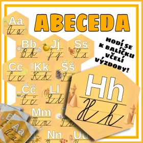Abeceda s motivem včel.