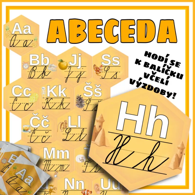 Abeceda s motivem včel. Mišákova třída