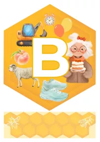 Abeceda tiskací písmo s motivem včel. Mišákova třída