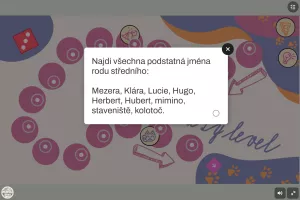 Interaktivní hra na opakování ČJ. Mišákova třída