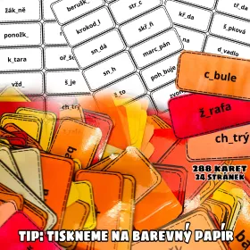 Karty vhodné k procvičování měkkých a tvrdých souhlásek. Mišákova třída
