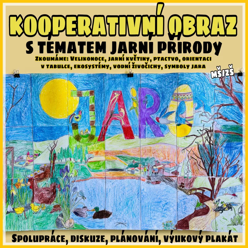 Kooperativní obraz s tématikou jara. Mišákova třída