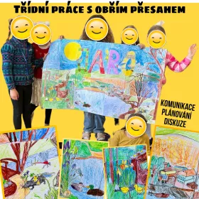 Kooperativní obraz s tématikou jara. Mišákova třída