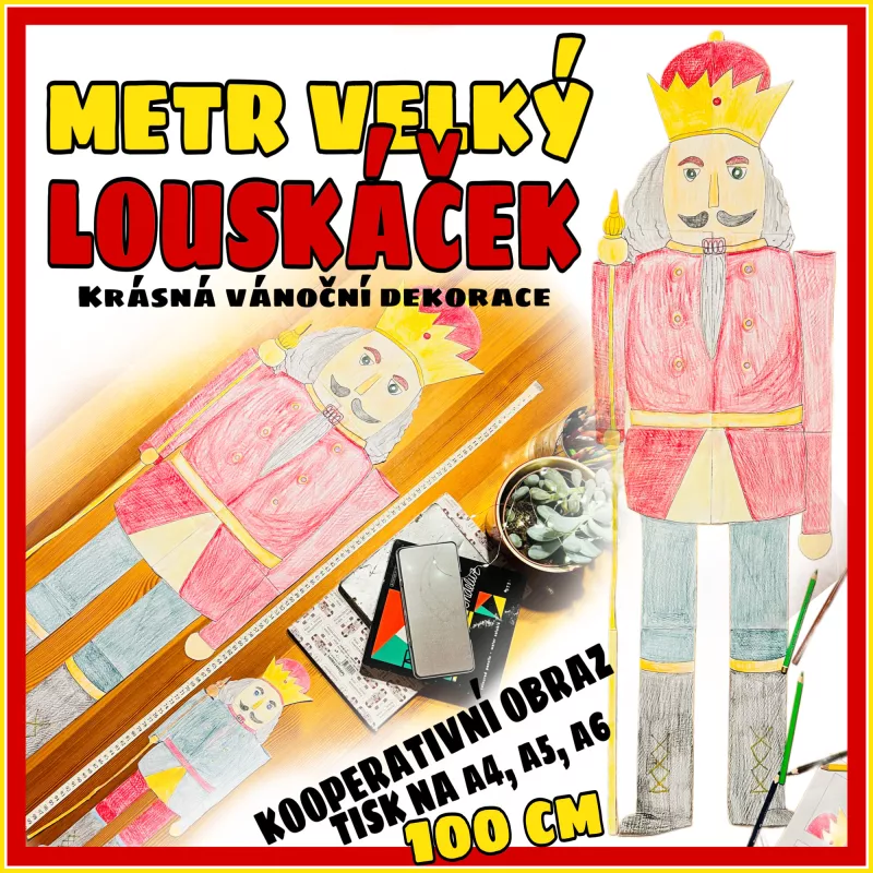Kooperativní obraz s tématikou Louskáček. Mišákova třída