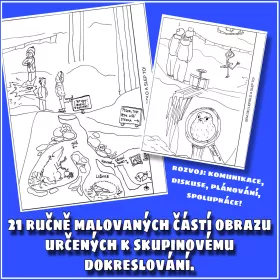 Kooperativní obraz s tématiku zima. Mišákova třída