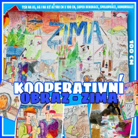 Kooperativní obraz s tématiku zima.