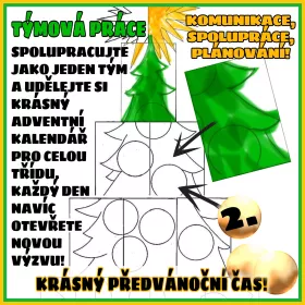 Kooperativní obraz ve formě vánočního stromu. Mišákova třída