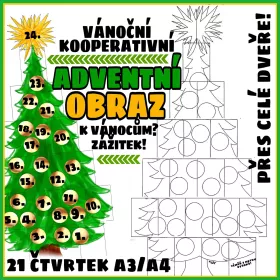 Kooperativní obraz ve formě vánočního stromu.