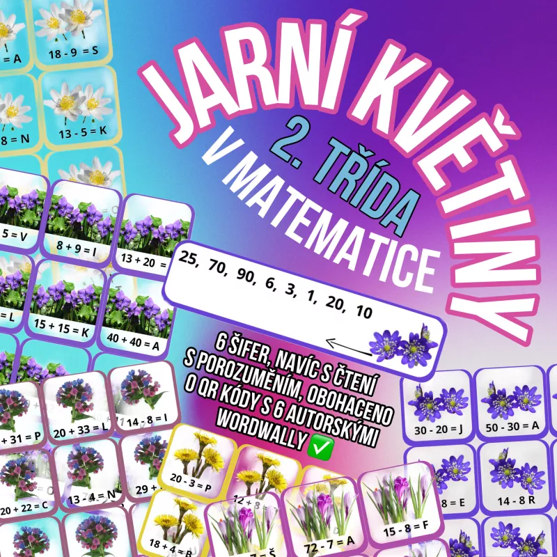 Matematické šifry s motivy květin. Mišákova třída