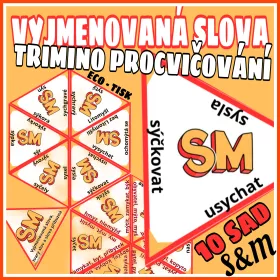 Opakování vyjmenovaných slov po S a M ve formě Trimina.