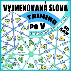 Opakování vyjmenovaných slov po V ve formě Trimina.