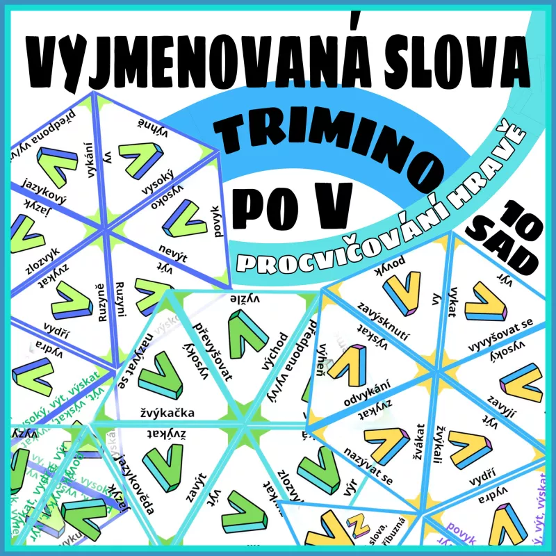 Opakování vyjmenovaných slov po V ve formě Trimina. Mišákova třída