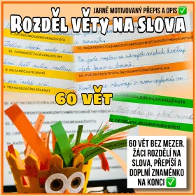 Oprava popletených vět s tematikou jara.
