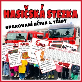 Procvičování matematiky a češtiny spojených s hasičskými motivy.