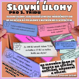 Slovní úlohy pro žáky 3.třídy.