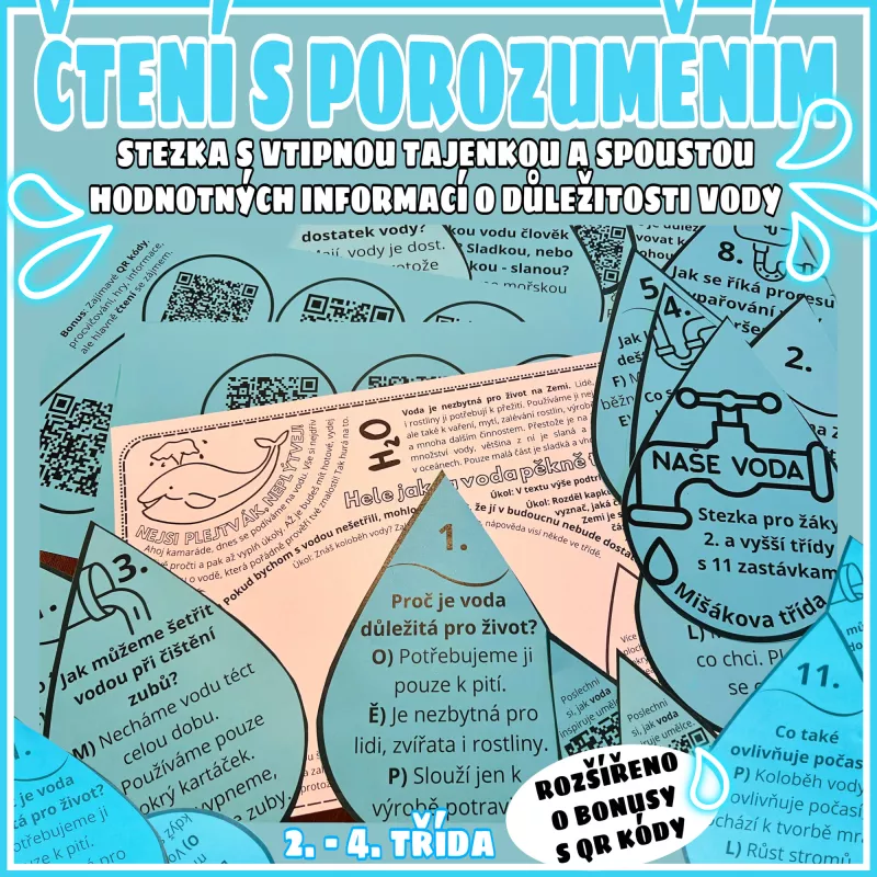 Stezka, která informuje žáky o důležitosti vody. Mišákova třída