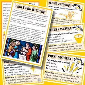 Zábavná bojová stezka pro žáky na téma Hromnic. Mišákova třída