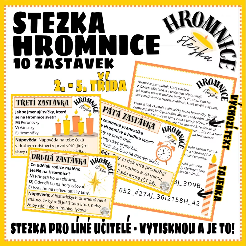 Zábavná bojová stezka pro žáky na téma Hromnic. Mišákova třída