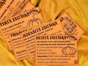 Zábavná stezka pro žáky s motivy Halloweenu. Mišákova třída