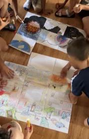Kooperativní obraz pro žáky s tématikou vesmíru. Mišákova třída