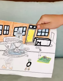 Kooperativní obraz pro žáky s tématikou vesmíru. Mišákova třída