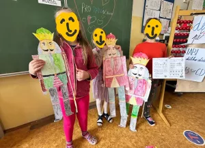 Kooperativní obraz s tématikou Louskáček. Mišákova třída