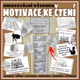 Motivační výzdoba ke čtení.