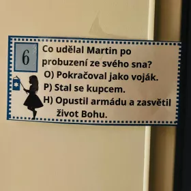 Svatý Martin - čtení s porozuměním, pohybové učení a tematická tajenka Mišíkova třída svaty martin 11.11 karty skola