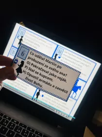 Svatý Martin - čtení s porozuměním, pohybové učení a tematická tajenka Mišíkova třída karty ukazka stezka sv martin