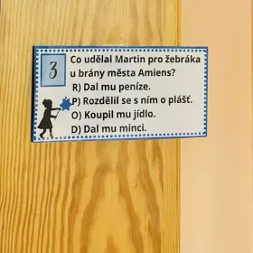 Svatý Martin - čtení s porozuměním, pohybové učení a tematická tajenka Mišíkova třída karty na zdni stezka