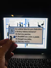 Svatý Martin - čtení s porozuměním, pohybové učení a tematická tajenka Mišíkova třída bojovka vzdelavani