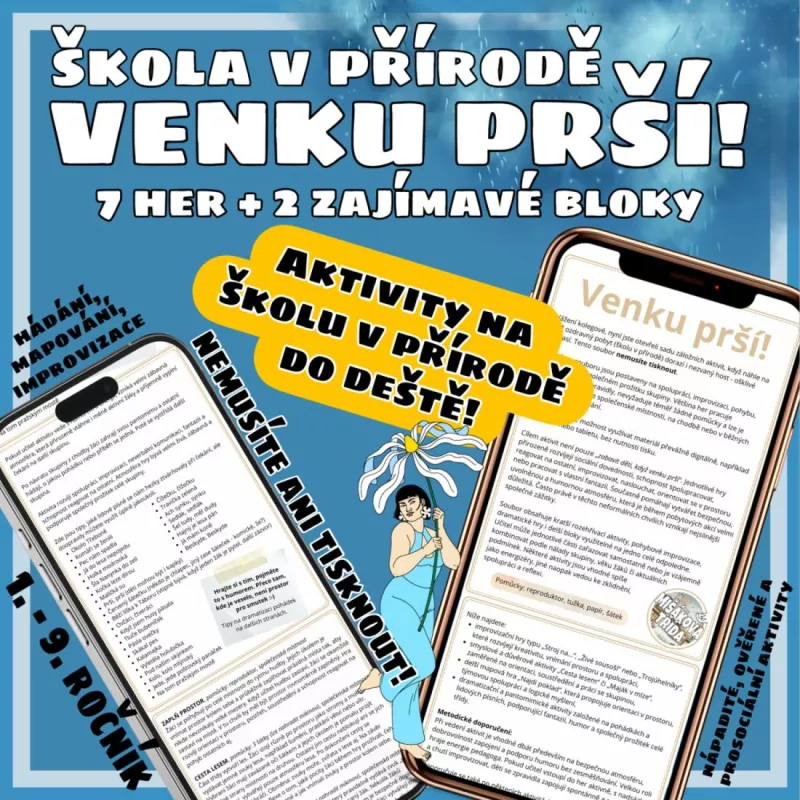 Venku prší! - škola v přírodě, hry a aktivity Mišákova třída